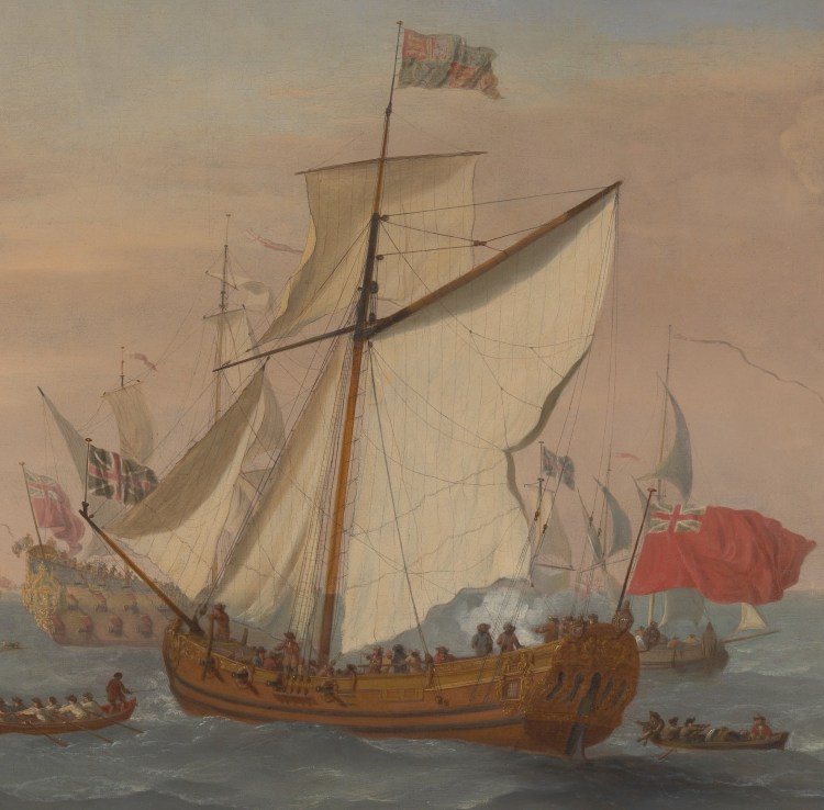 Ship in the Thames Estuary, 1708.